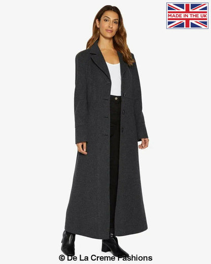Image of Slim Fit Wool Blend Longline Maxi Coat 1816 296070815 from Edmene LLC