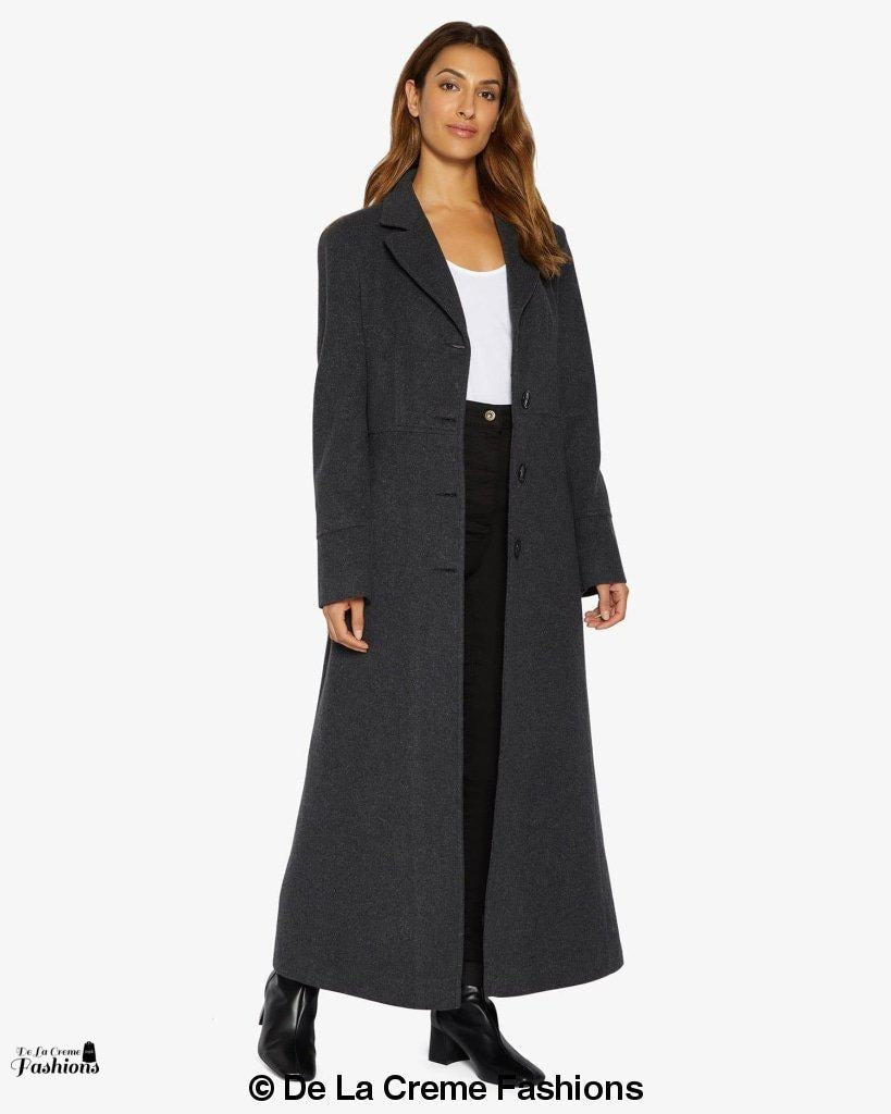 Image of Slim Fit Wool Blend Longline Maxi Coat 1816 296070815 from Edmene LLC