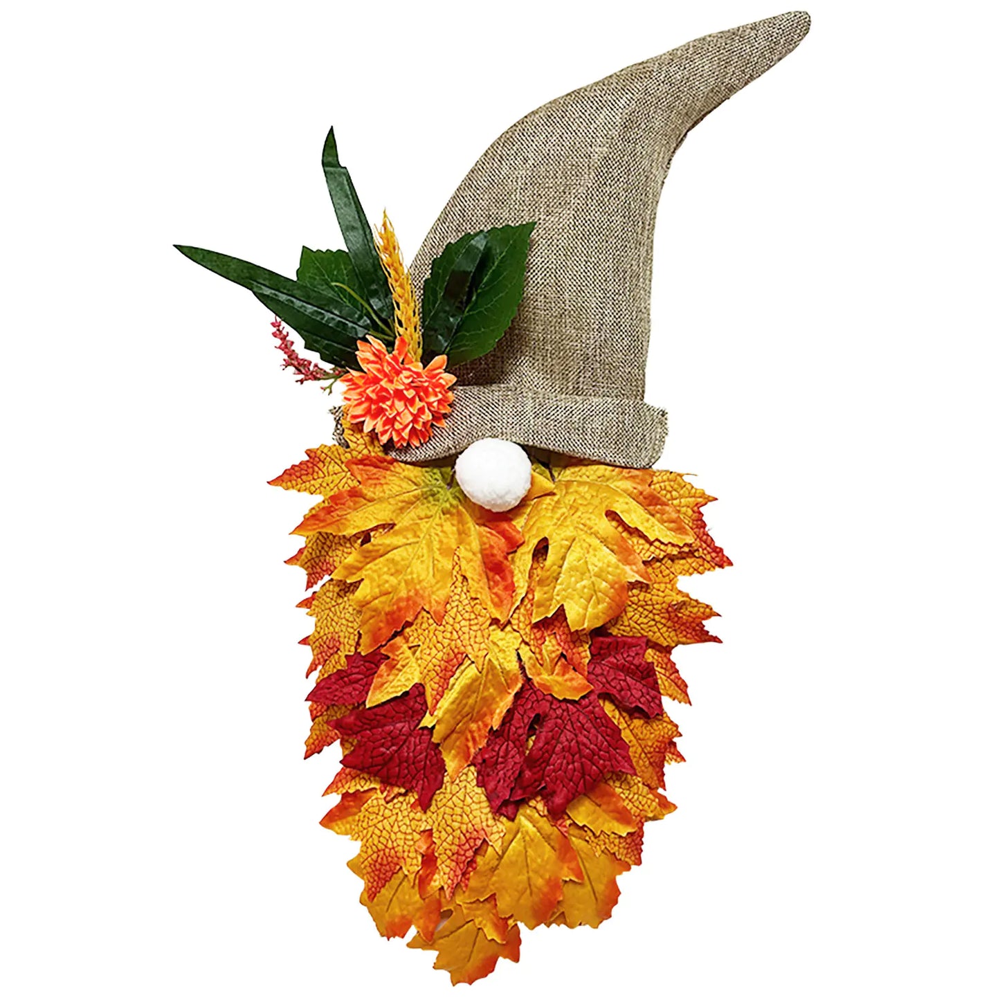 Autumn Gnome Wreath for Halloween and Thanksgiving Decor