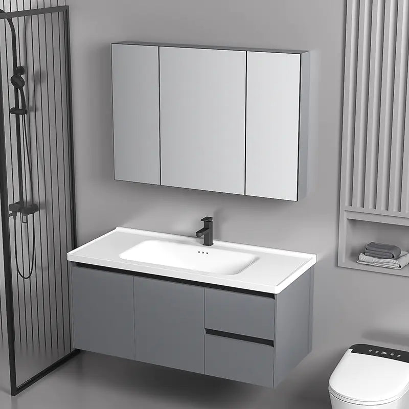 Elegant Drawer Bathroom Cabinet with Ceramic Sink Combo