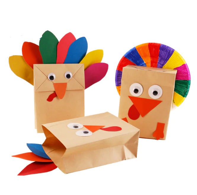 Thanksgiving DIY Turkey Puppet Craft for Kids