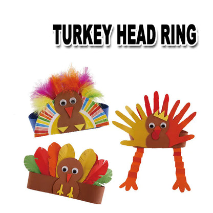 Thanksgiving Turkey Headband Craft for Kids DIY