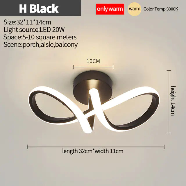 Nordic LED Ceiling Lights for Home, Bedroom & Corridor