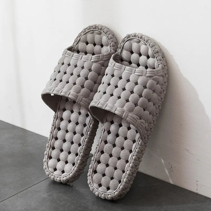 Unisex Hollow Out Bathroom Slippers for Home Use