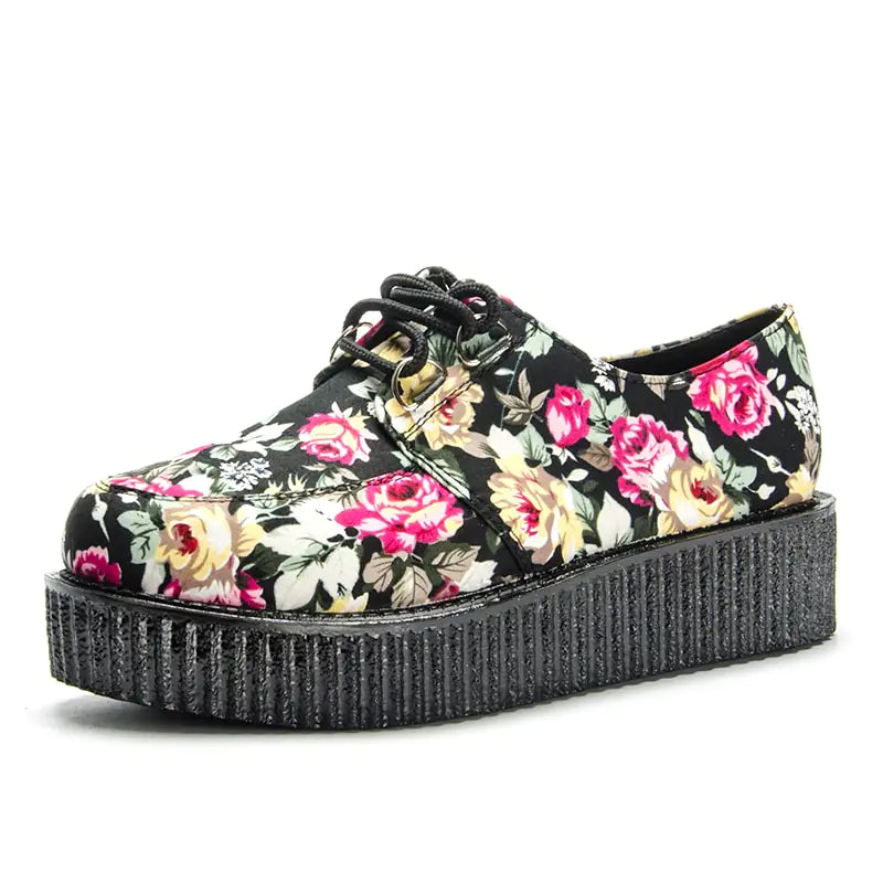 Leather Shoes, Platform Shoes, Flat Shoes, Star Design