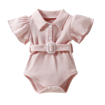 Baby One Piece Belted Romper