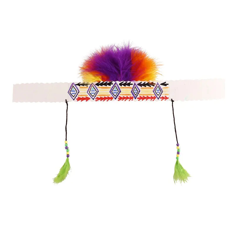 Thanksgiving DIY Indian Feather Headband Craft