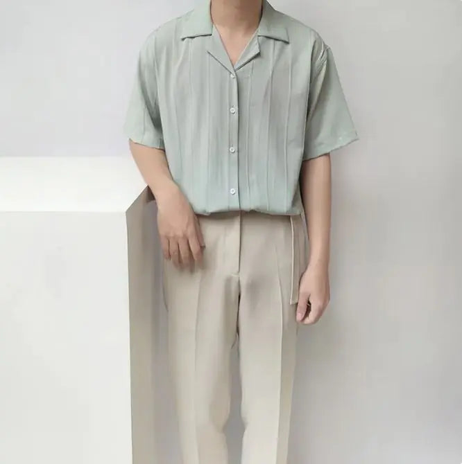 Casual Niche Short Sleeve Loose Fit Shirt Shirt