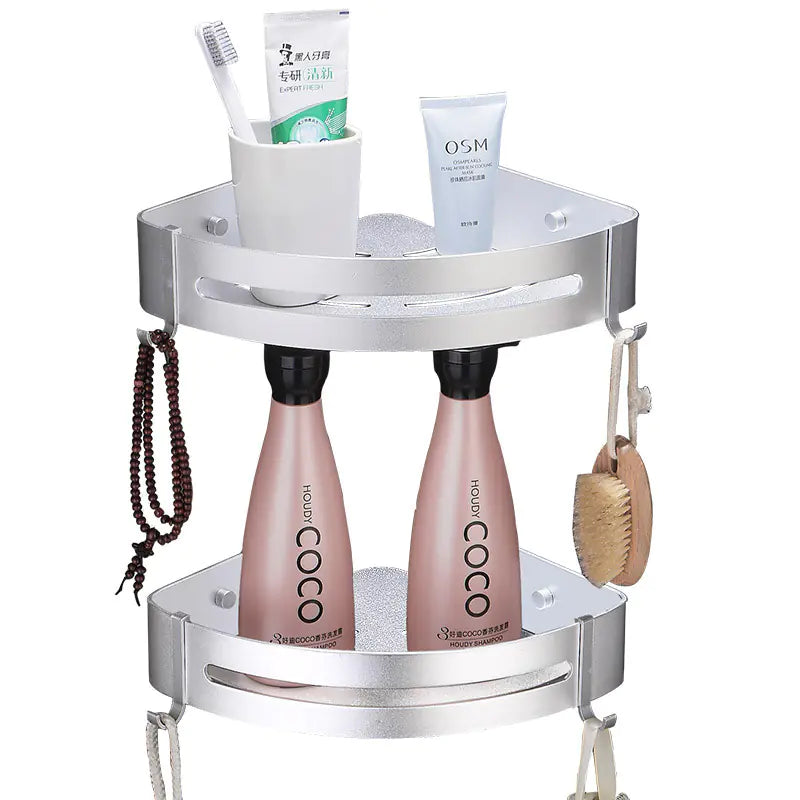 No-Drill Bathroom Storage Rack