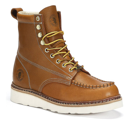 Image of ROCKROOSTER Norwood Men's 6 inch Brown soft toe wedge wor... from Edmene LLC