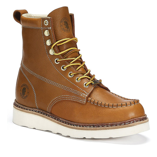 Image of ROCKROOSTER Norwood Men's 6 inch Brown soft toe wedge wor... from Edmene LLC