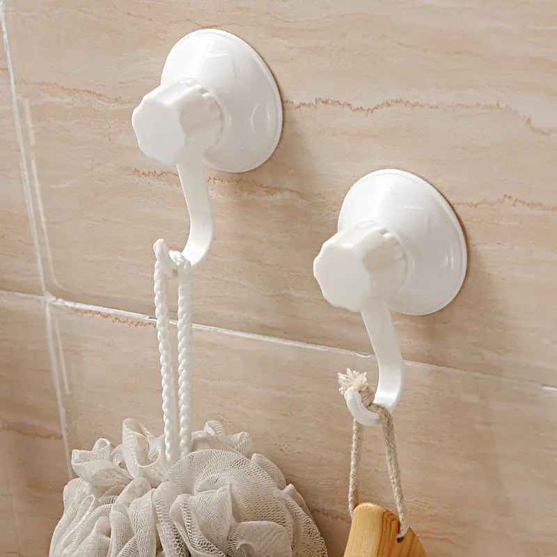 Powerful Plastic Suction Hooks for Bathroom