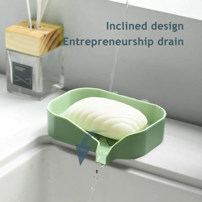 Multifunctional Drain Soap Box with Hook for Bathroom
