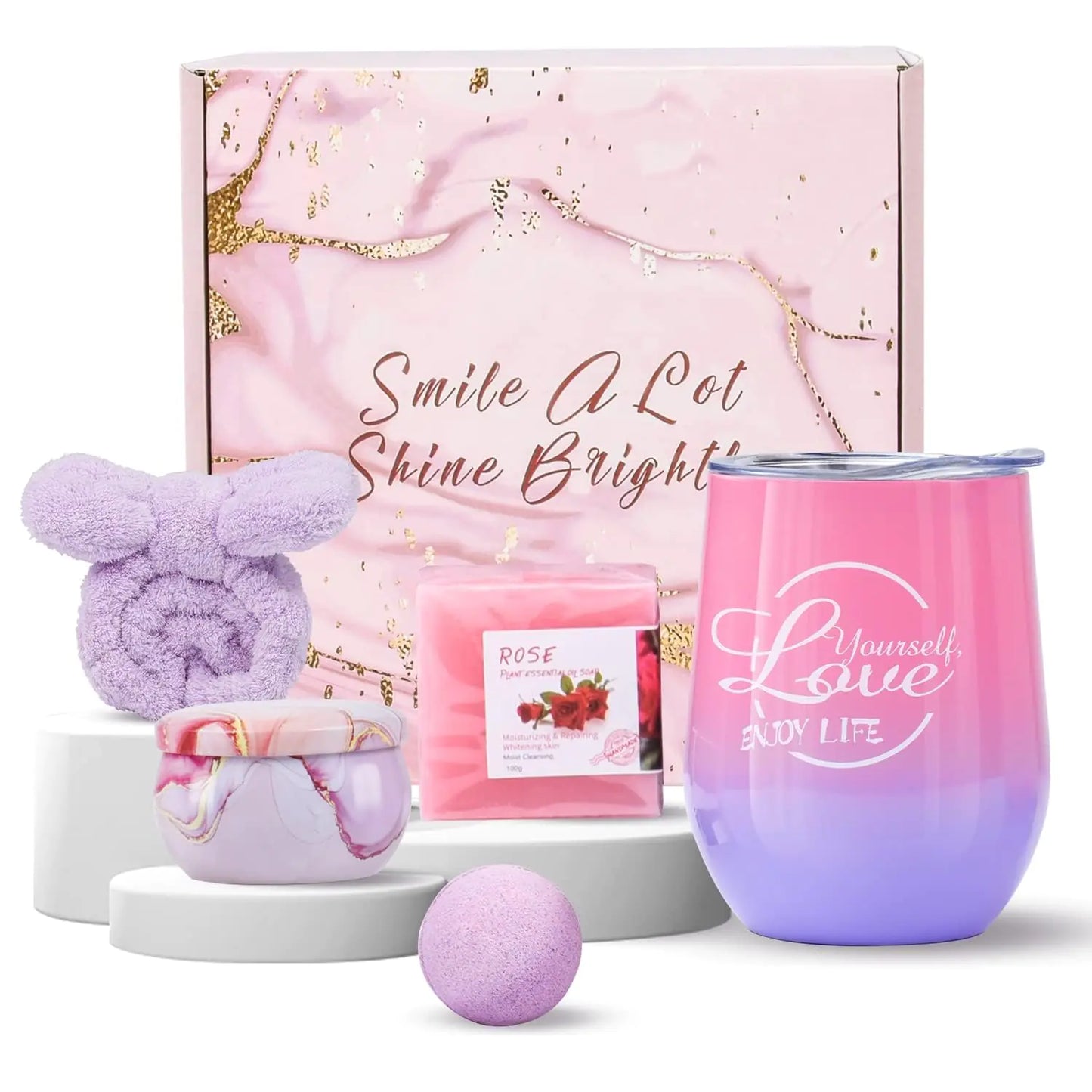 GLGLMA Christmas Gifts for WomenValentines GiftsBirthday GiftsInsulated TumblerRelaxation Set Gifts for Mothers Day Thanksgiving