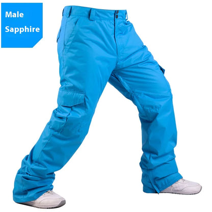 Warm Thickened Loose Version Ski Pants