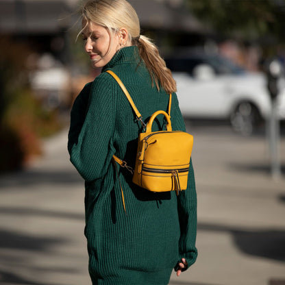 Image of Ashley Leather Trendy Backpacks Yellow 218520365 from Edmene LLC