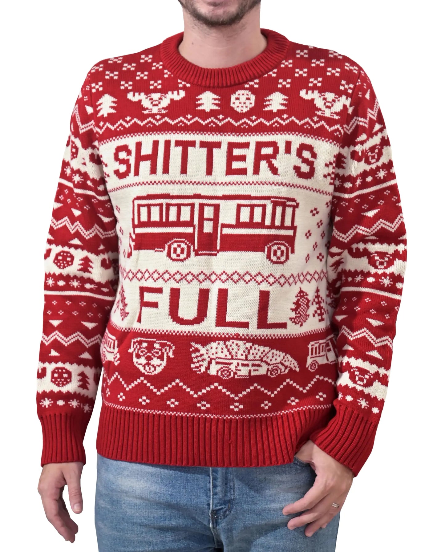 Christmas Vacation Ugly Christmas Sweater Matching Family Xmas Costume Men Women Red