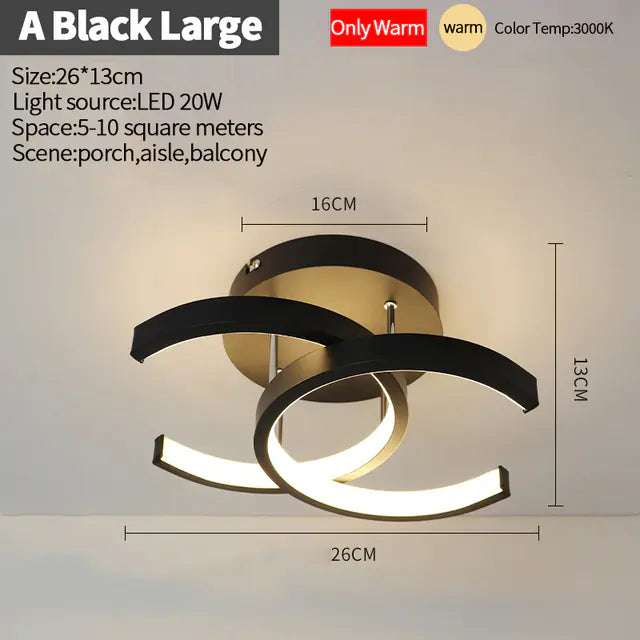 Nordic LED Ceiling Lights for Home, Bedroom & Corridor