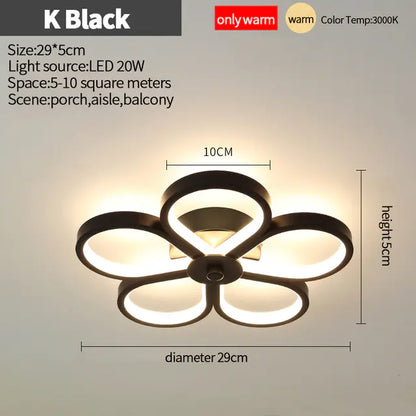 Nordic LED Ceiling Lights for Home, Bedroom & Corridor