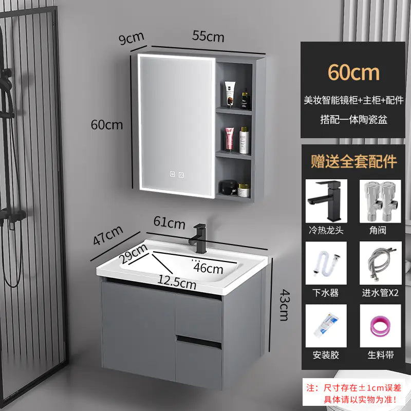 Elegant Drawer Bathroom Cabinet with Ceramic Sink Combo