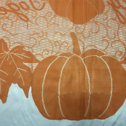 Thanksgiving Hearth Blanket with Maple Leaf and Pumpkin